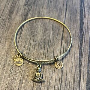 Alex and Ani Gold/Bronze Buddha Bracelet